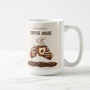 Vintage Coffee Cup Terracotta Cafe Branding