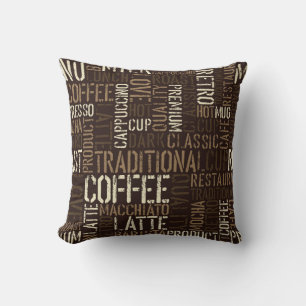 Vintage Coffee Experience Seamless Pattern Cushion