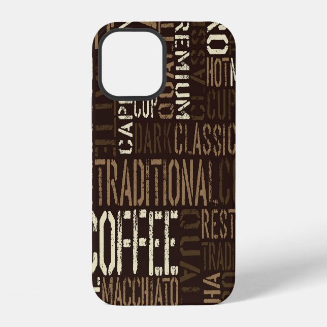 Vintage Coffee Experience Seamless Pattern iPhone Case (Back)