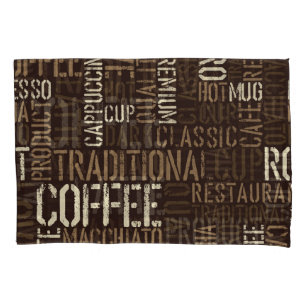 Vintage Coffee Experience Seamless Pattern Pillowcase