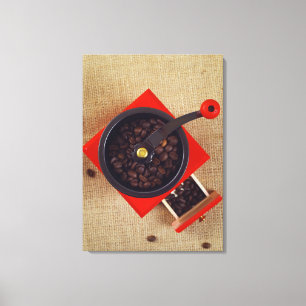 Vintage coffee grinder canvas print