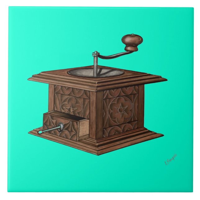 Vintage Coffee Grinder Tile (Front)