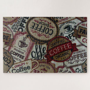 Vintage Coffee Labels Jigsaw Puzzle