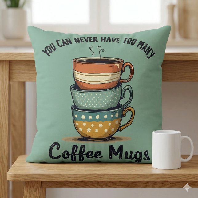 Vintage Coffee Lover Rustic Café Aesthetic Art Cushion (Vintage Coffee Lover Rustic Café Aesthetic Art Throw Pillow Mockup A)