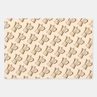 Vintage Coffee Lover Wrapping Paper Set