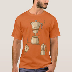 Vintage Coffee Maker Moka Pot Barista Gift Coffee T-Shirt