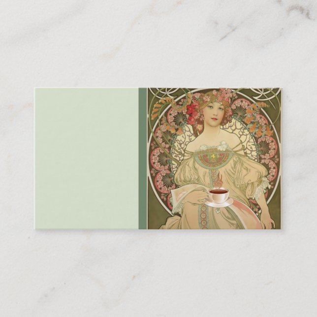 Vintage Coffee Poster Business Card (Front)