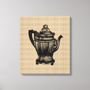 Vintage Coffee Pot on Canvas Print