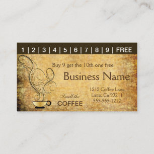 Vintage Coffee Punch Cards