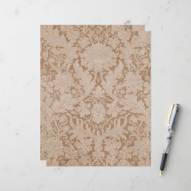 Vintage Coffee Scrapbook Paper (Front/Back In Situ)