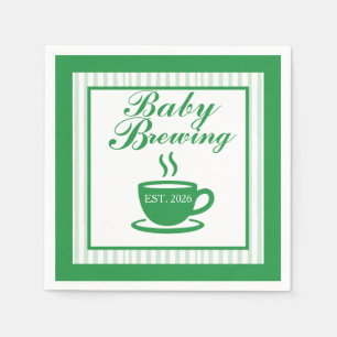 Vintage Coffee Shop Baby Shower - Vintage Green Napkin