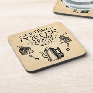 Vintage Coffee Shop Coaster