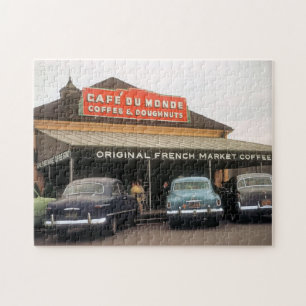 Vintage Coffee Stand, New Orleans Jigsaw Puzzle