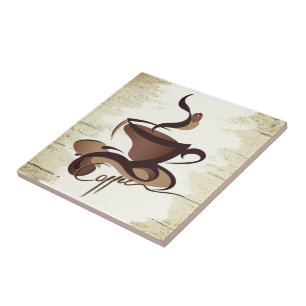 Vintage coffee tile