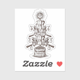 Vintage Coffee Tree Illustration – Barista Espress