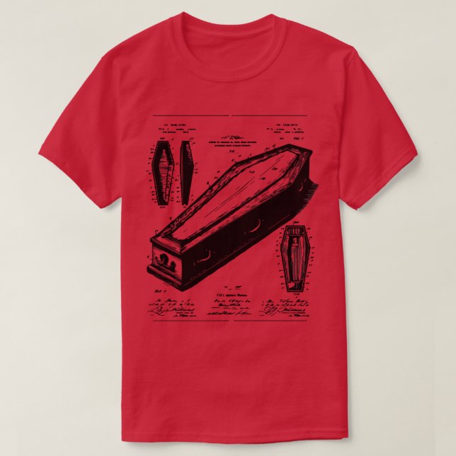 vintage coffin design 1 T-Shirt (Design Front)