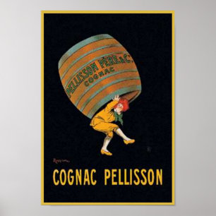 Vintage Cognac Pellisson Ad Poster