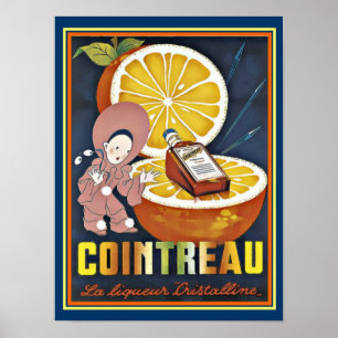 Vintage Cointreau Liqueur Poster 12 x 16