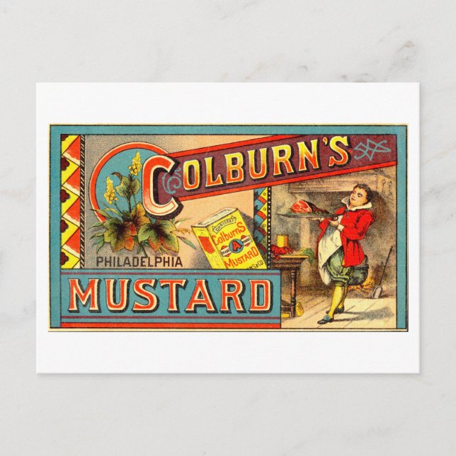 Vintage Colburn's Philadelphia Mustard Postcard (Front)