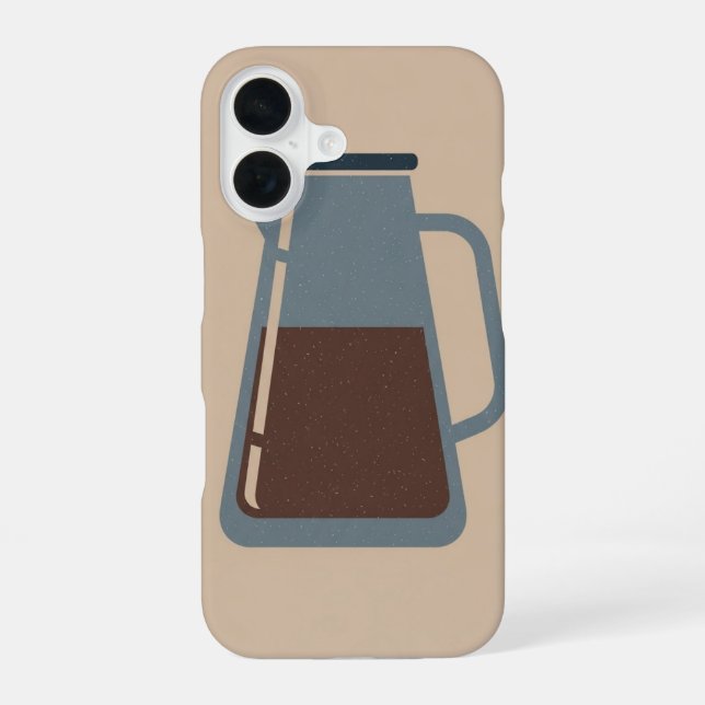 Vintage Cold Brew Pitcher iPhone 16 Case (Back)
