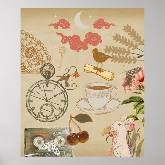 Vintage Collage Art Poster (Front)