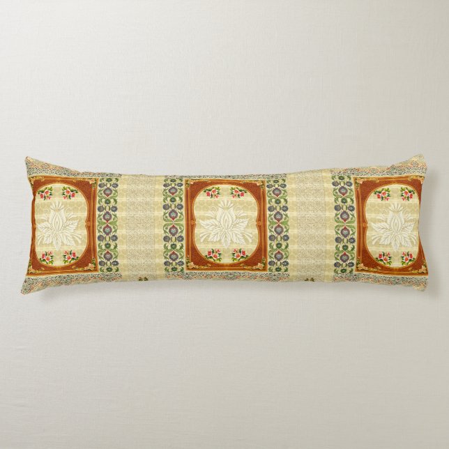 Vintage collage body cushion (Front)