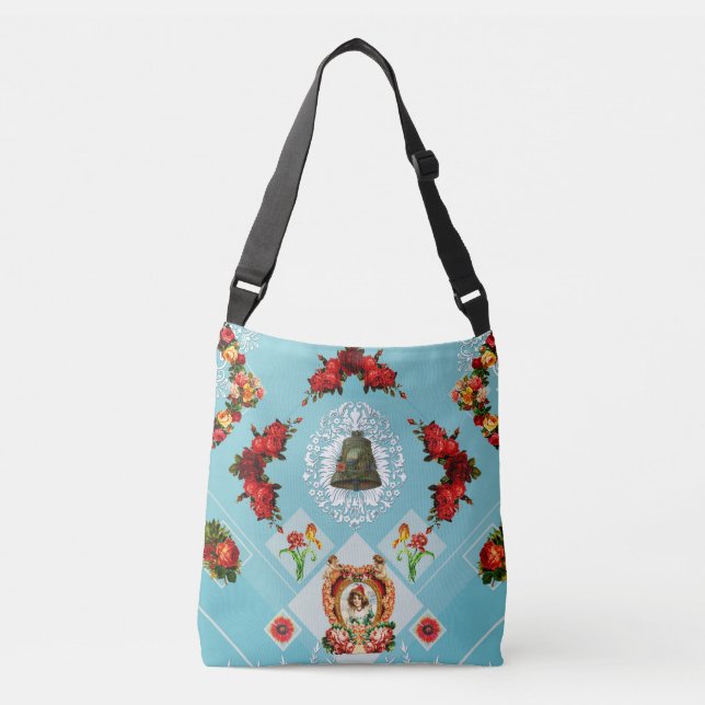 Vintage collage crossbody bag (Front)