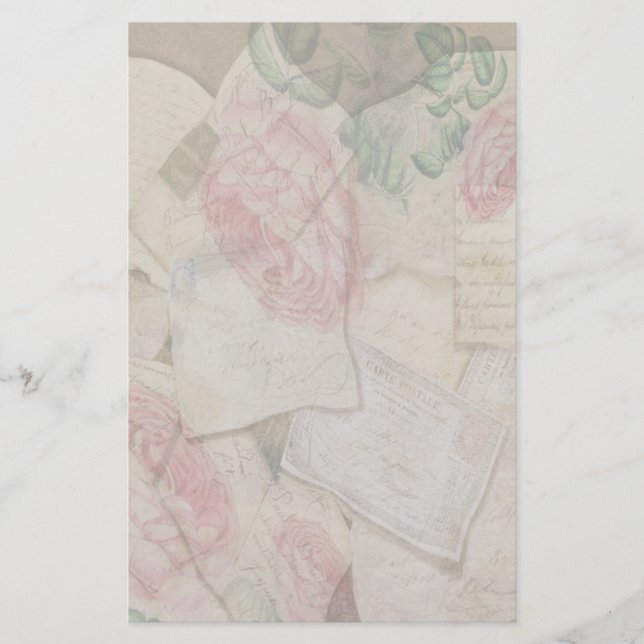 Vintage Collage, French Letters and Post Cards (Front)