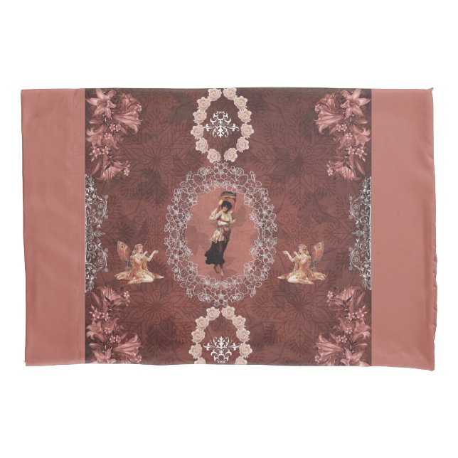 Vintage collage pillowcase (Front-Left)