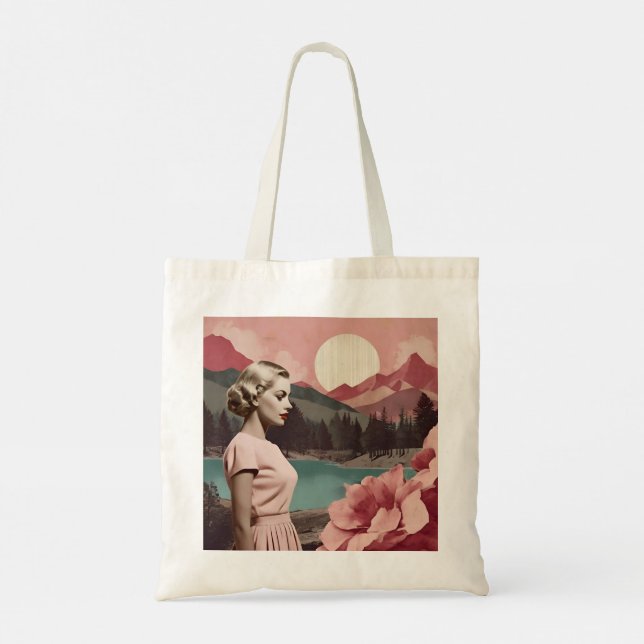 Vintage collage Tote Bag (Back)