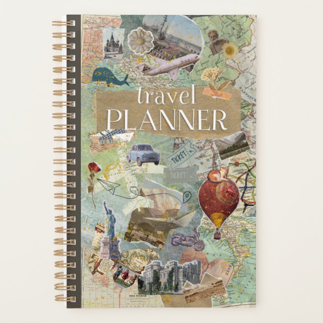 Vintage Collage Travel Planner  (Front)