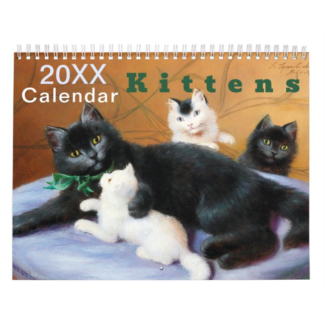 Vintage Collection of Cute Kittens  Calendar (Cover)