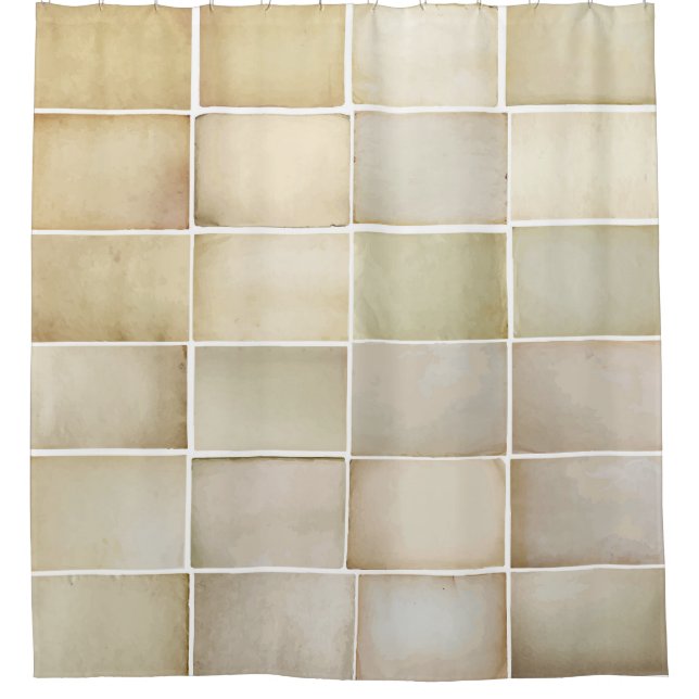 Vintage collection: old paper set. shower curtain (Front)