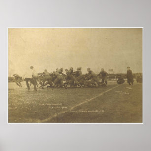 Vintage College Football Game from 1902 Poster