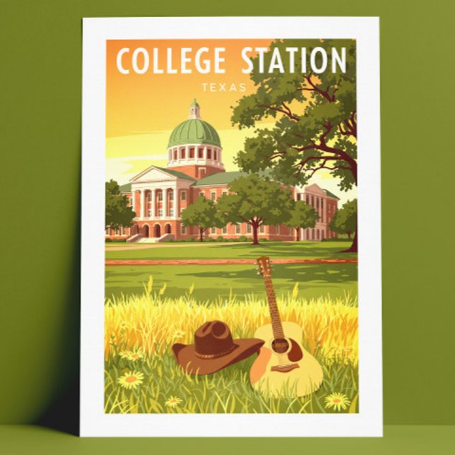 Vintage College Station Texas Postcard (Creator Uploaded)