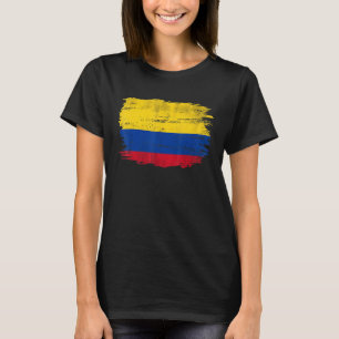 Vintage Colombia Flag For Colombian   T-Shirt