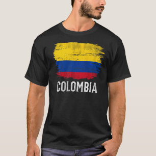 Vintage Colombia Flag For Colombian T-Shirt