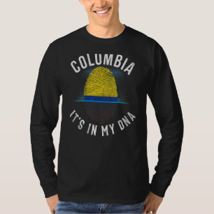 Vintage Colombia Flag It Is In My Dna Colombian T-Shirt