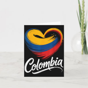 Vintage colombia trip heart country mum pride card