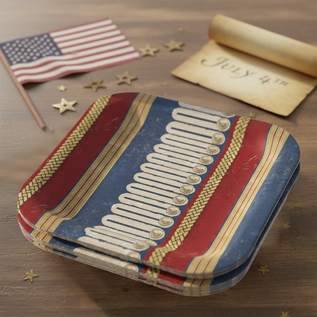 Vintage Colonial Brass and Braid ID1309 Paper Plate (Creator Uploaded)