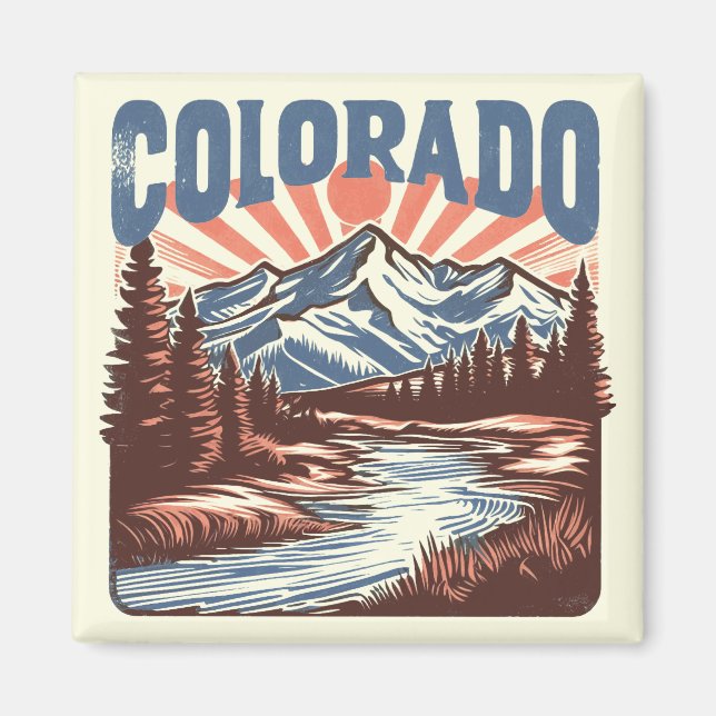 Vintage Colorado Magnet (Front)