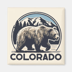Vintage Colorado Mountains Magnet