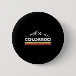 Vintage Colorado Retro Mountain Bike Skiing 6 Cm Round Badge