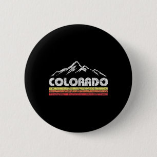 Vintage Colorado Retro Mountain Bike Skiing 6 Cm Round Badge