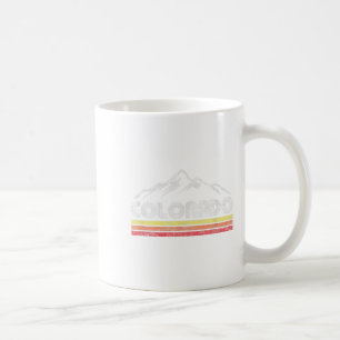 Vintage Colorado Retro Mountain Bike Skiing Coffee Mug