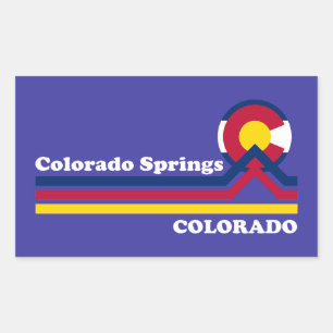 Vintage Colorado Springs Rectangular Sticker