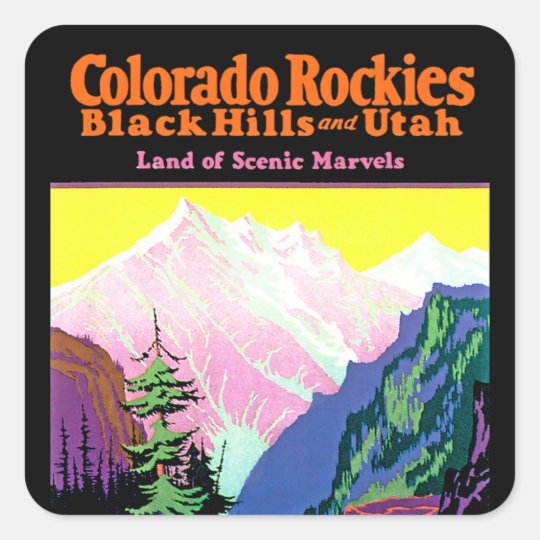Vintage Colorado Square Sticker