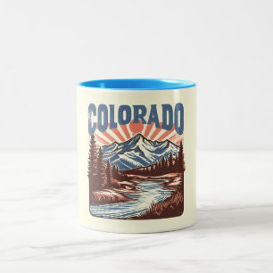 Vintage Colorado Two-Tone Coffee Mug