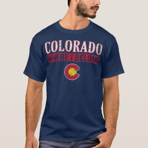 Vintage Colorado Where I Belong T-Shirt