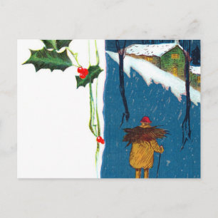 Vintage colorful Christmas postcards